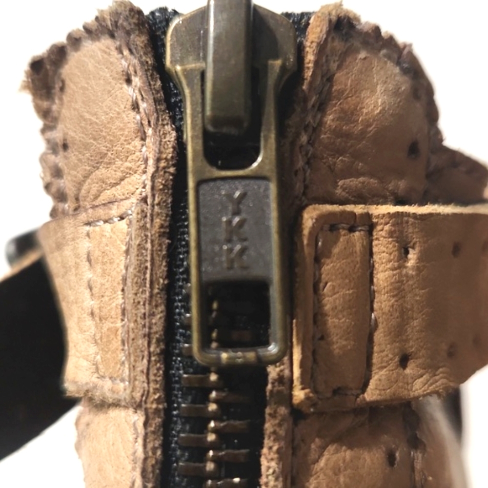 Free People Circle Back Distressed Leather Kiltie Fringe Boots Tan Size EU 38 - Picture 10 of 16